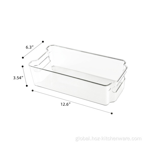 Durable and Transparent PET Kitchen Organizer Clear Plastic Pantry Storage Racks Kitchenware Factory